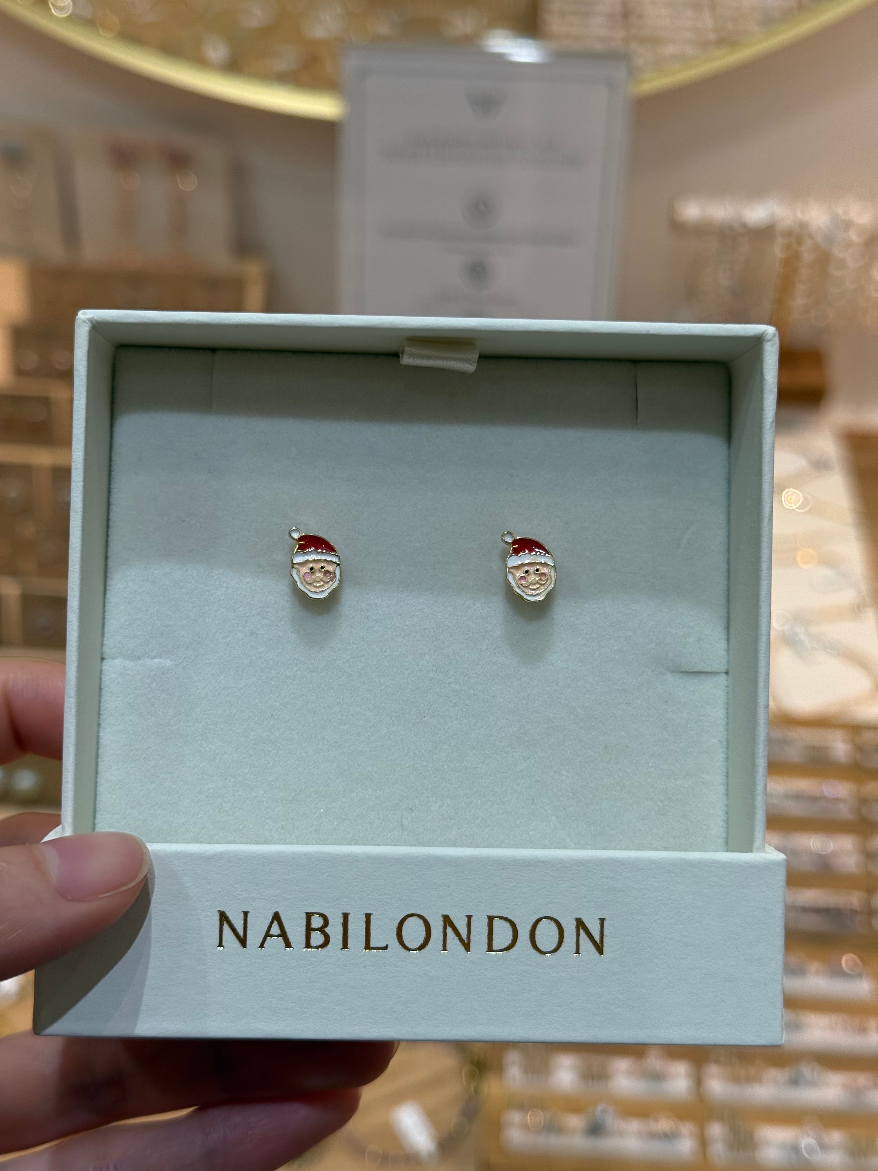 Christmas santa claus earrings