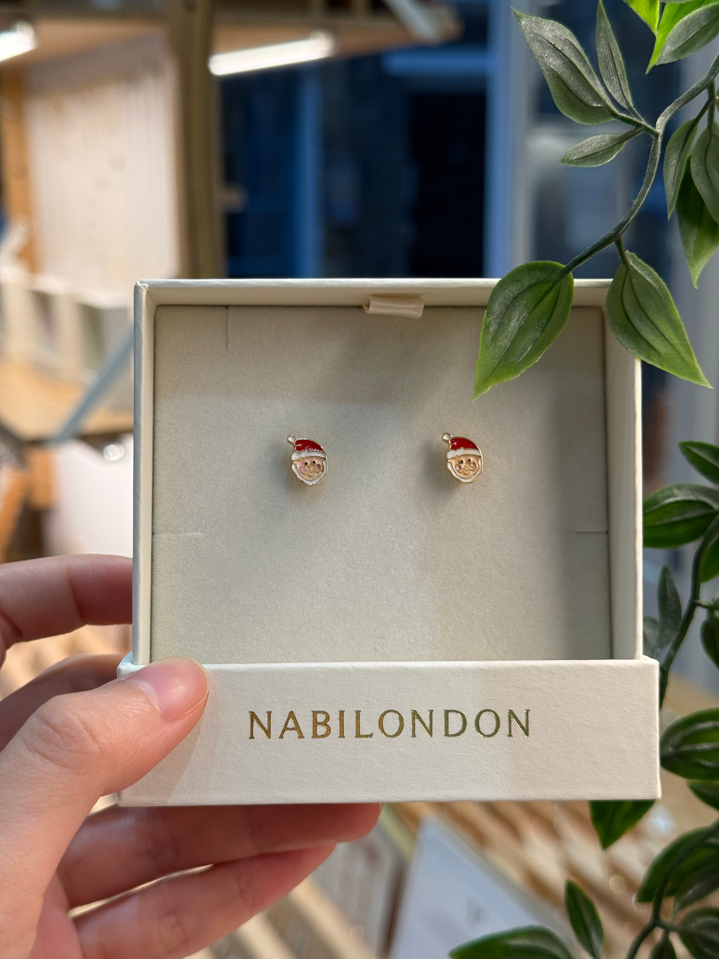 Christmas santa claus earrings