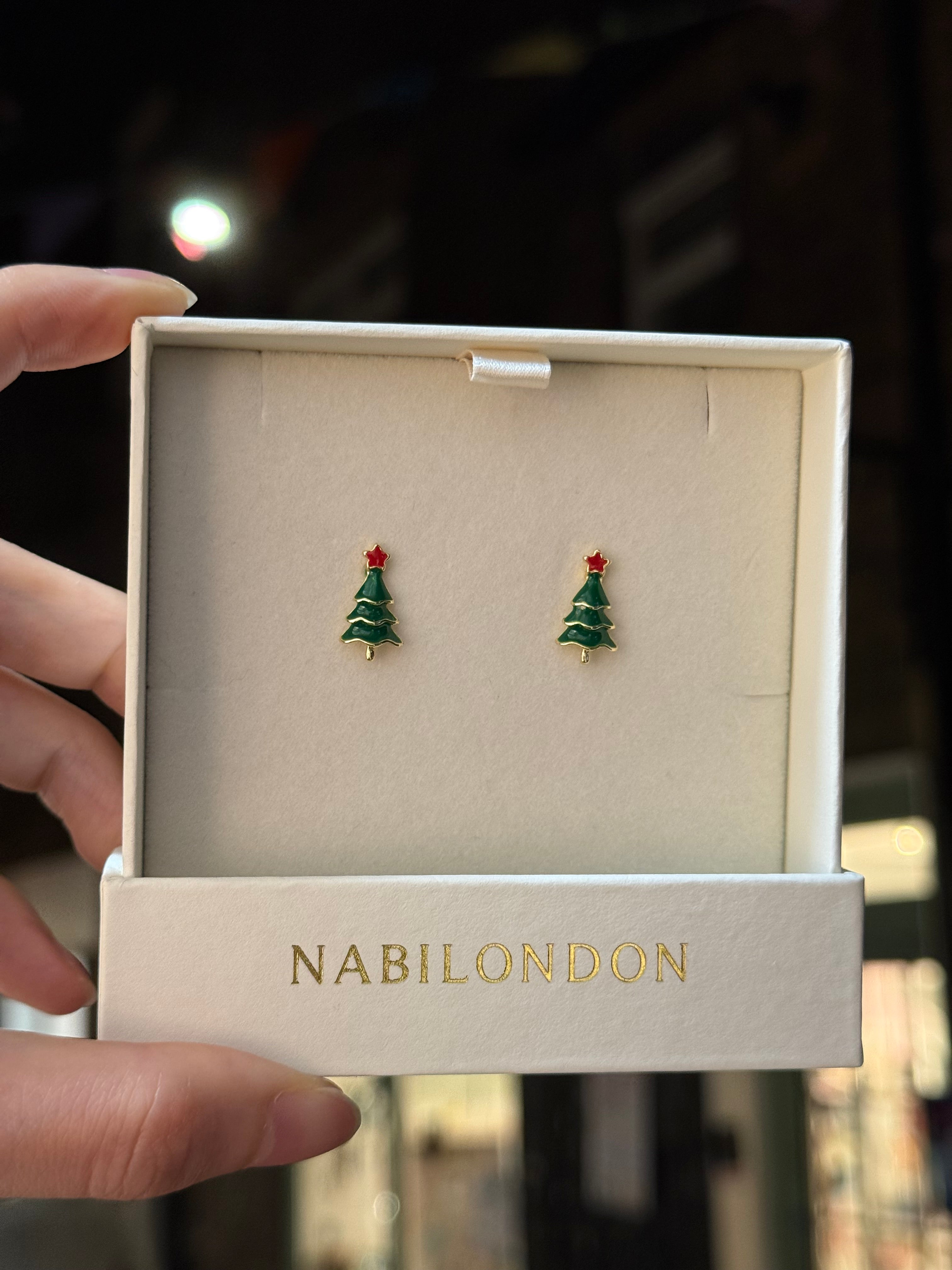 Christmas tree earrings