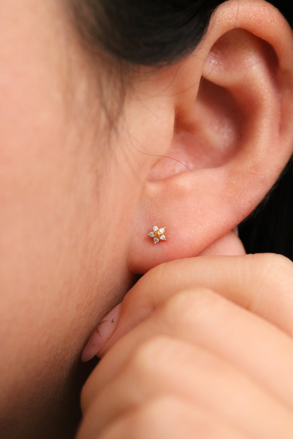 Tiny Star Sparkle Stud Earrings