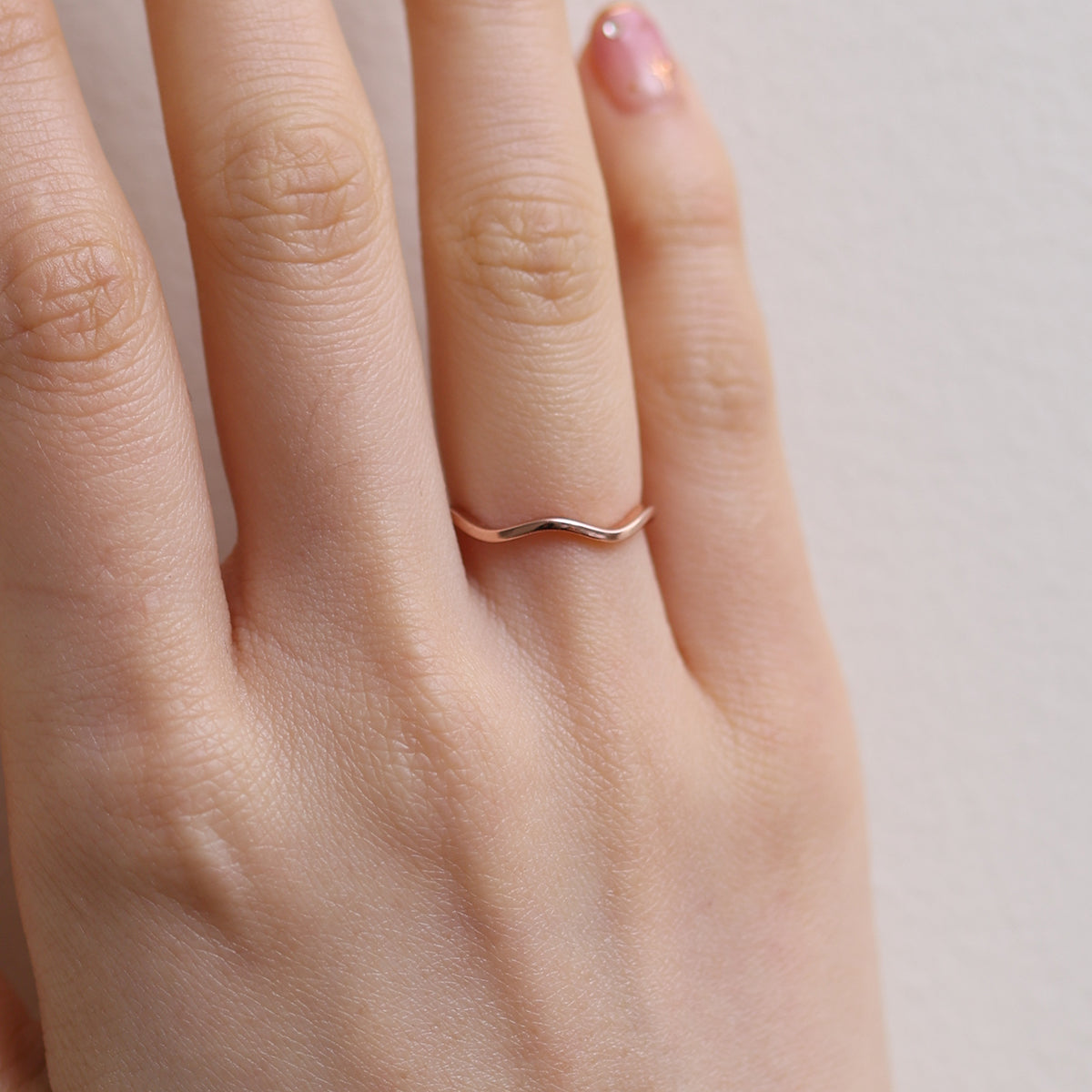 Plane Wavy Ring featuring a modern wave design, expertly crafted for durability and style—perfect for adding a sleek, contemporary touch to any outfit.