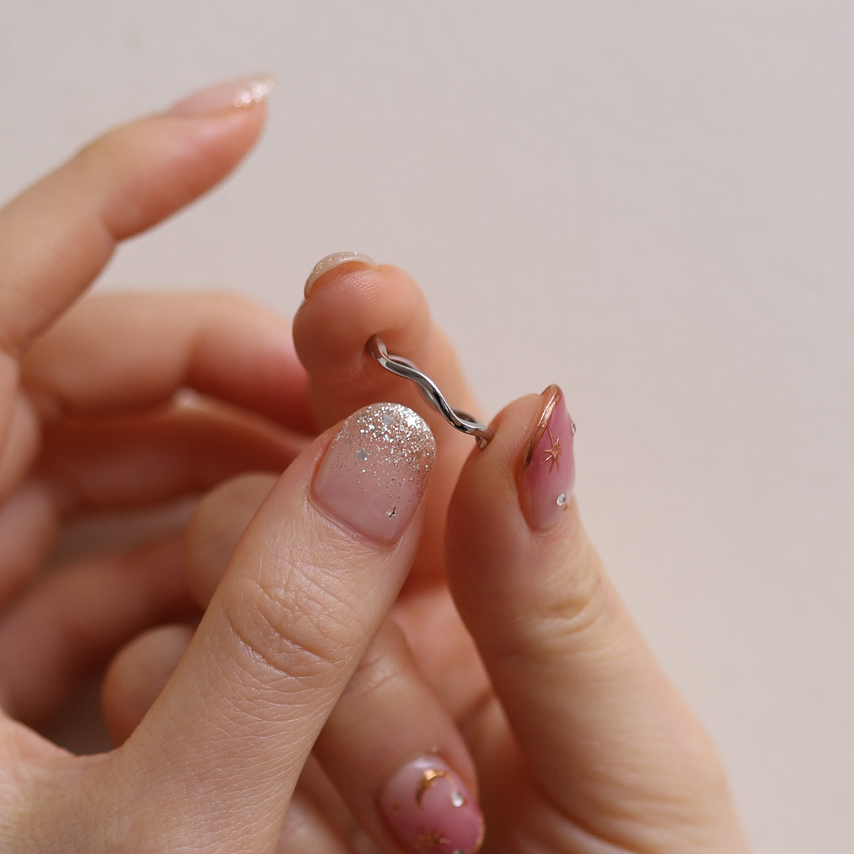 Plane Wavy Ring featuring a modern wave design, expertly crafted for durability and style—perfect for adding a sleek, contemporary touch to any outfit.