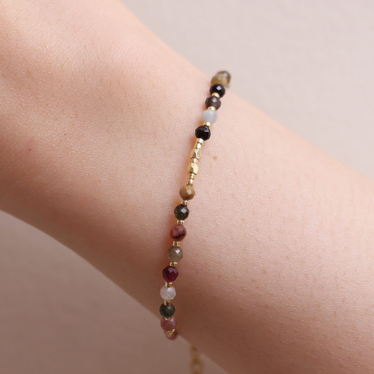 Tourmaline beaded bracelet