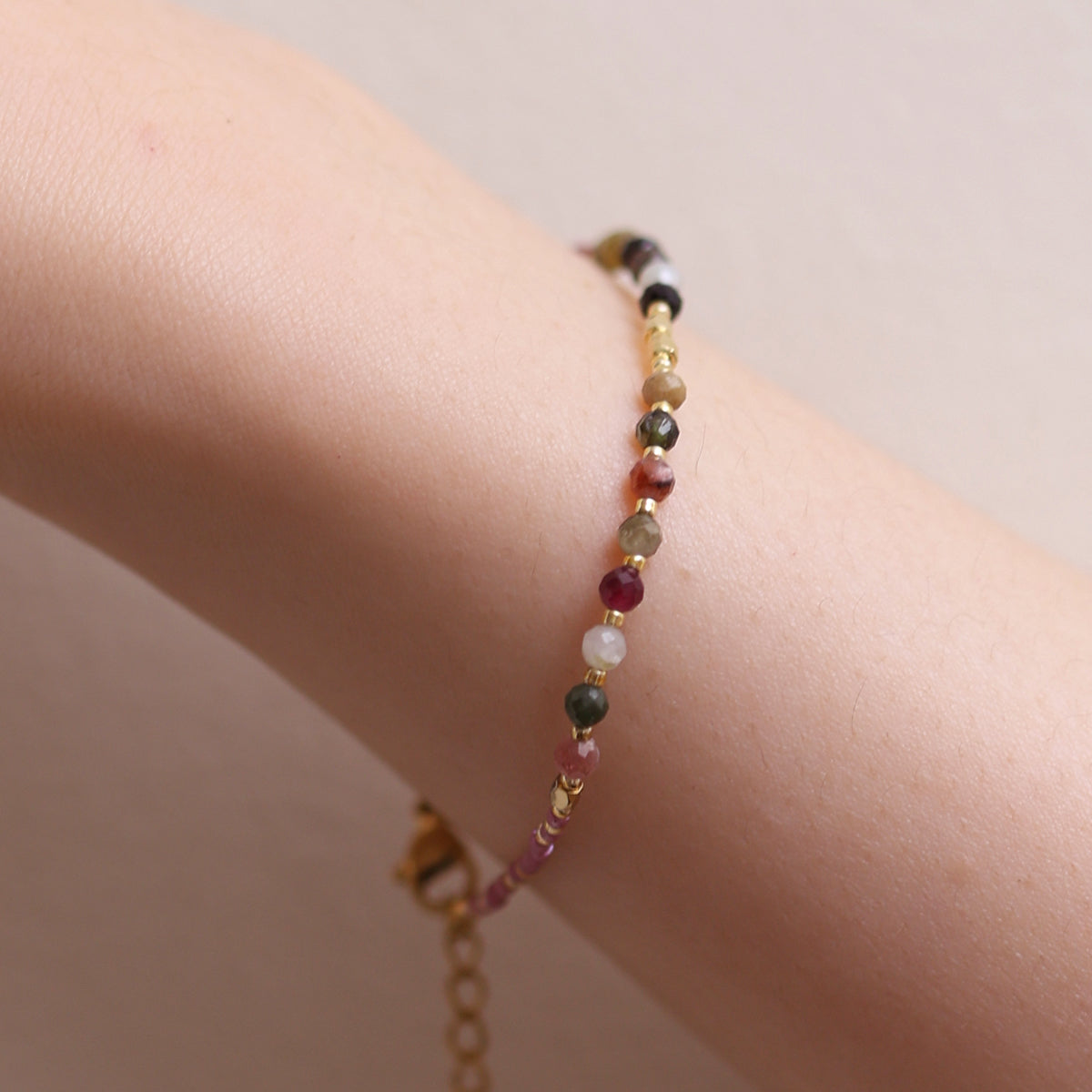 Tourmaline beaded bracelet