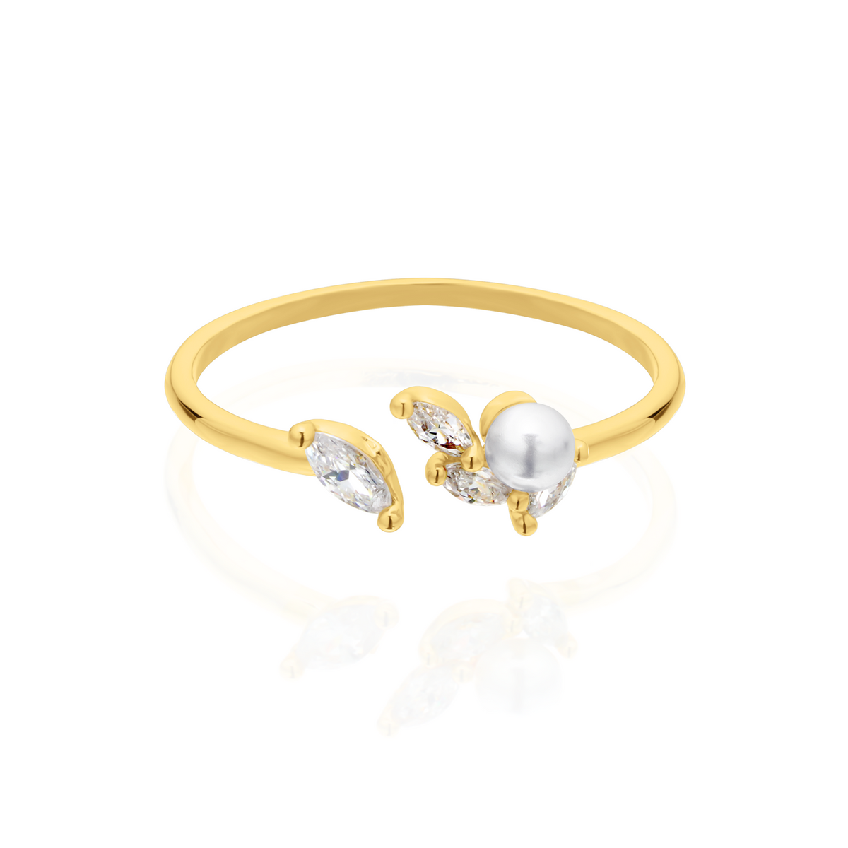 Wing pearl ring