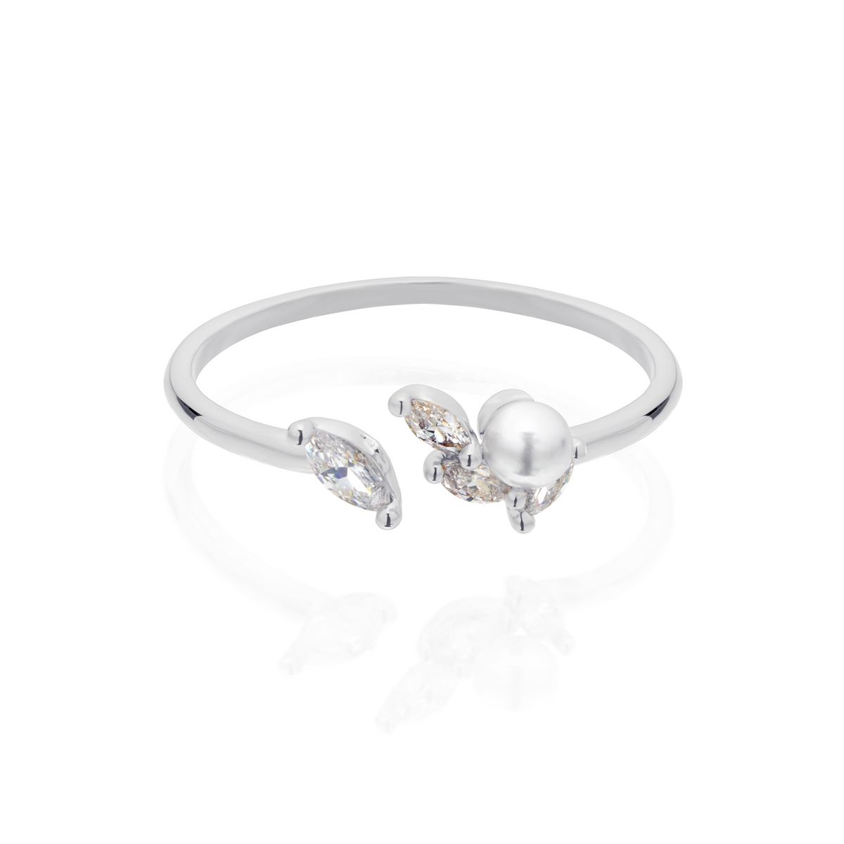 Wing pearl ring