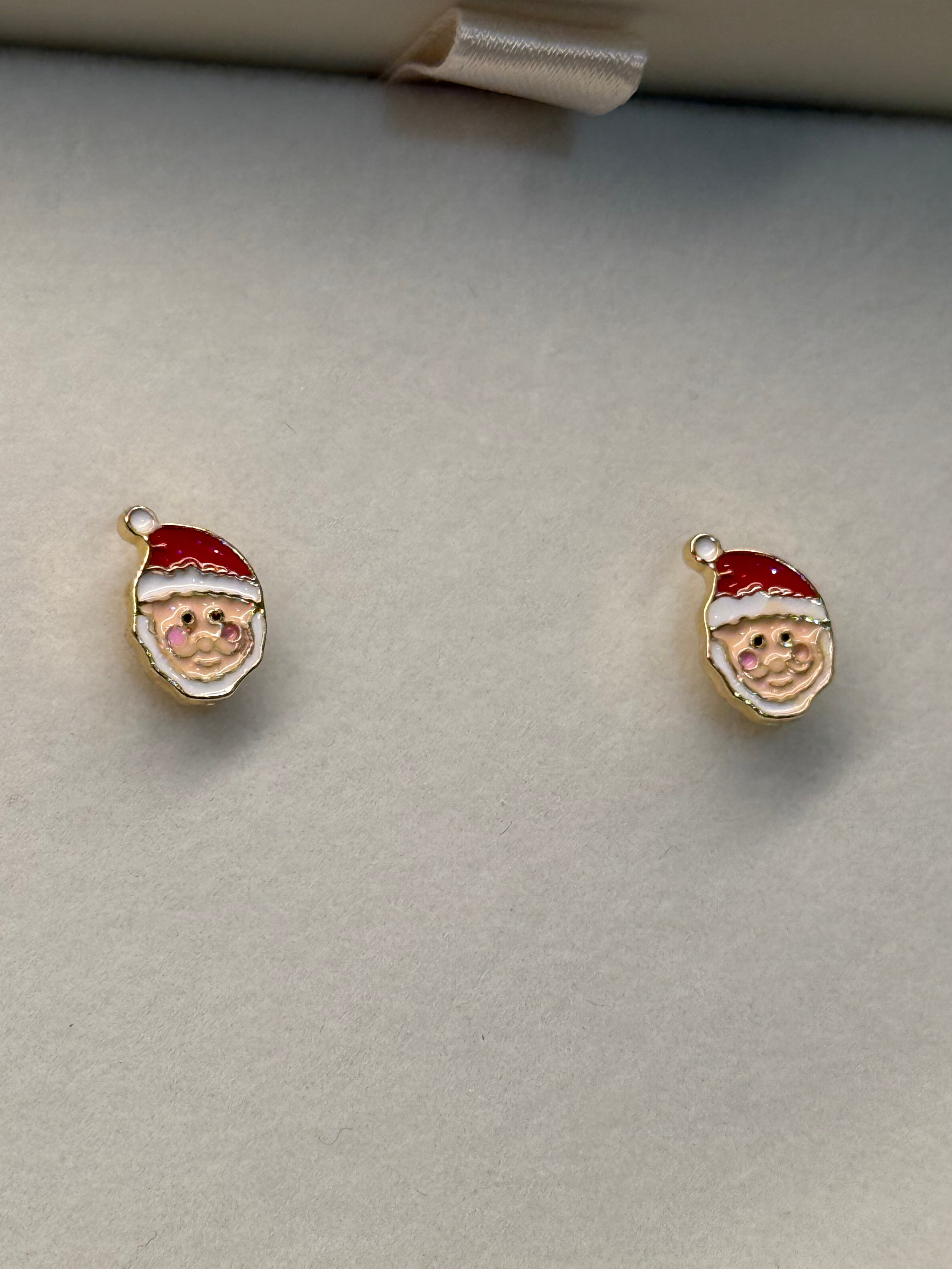 Christmas santa claus earrings