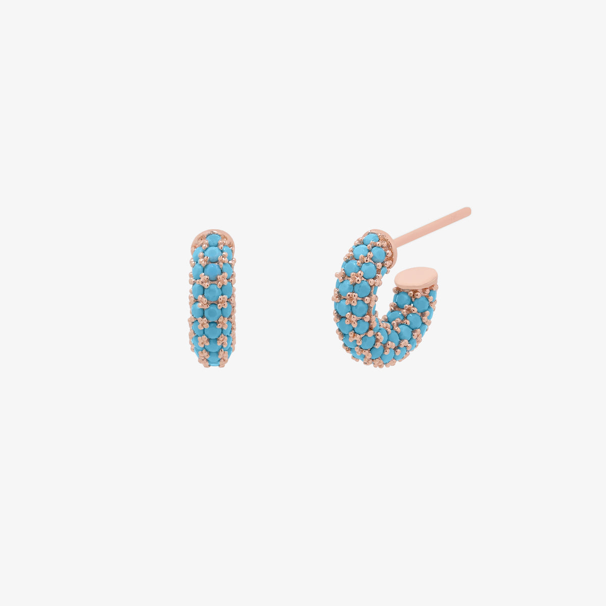 Gemstone semi-hoop earrings