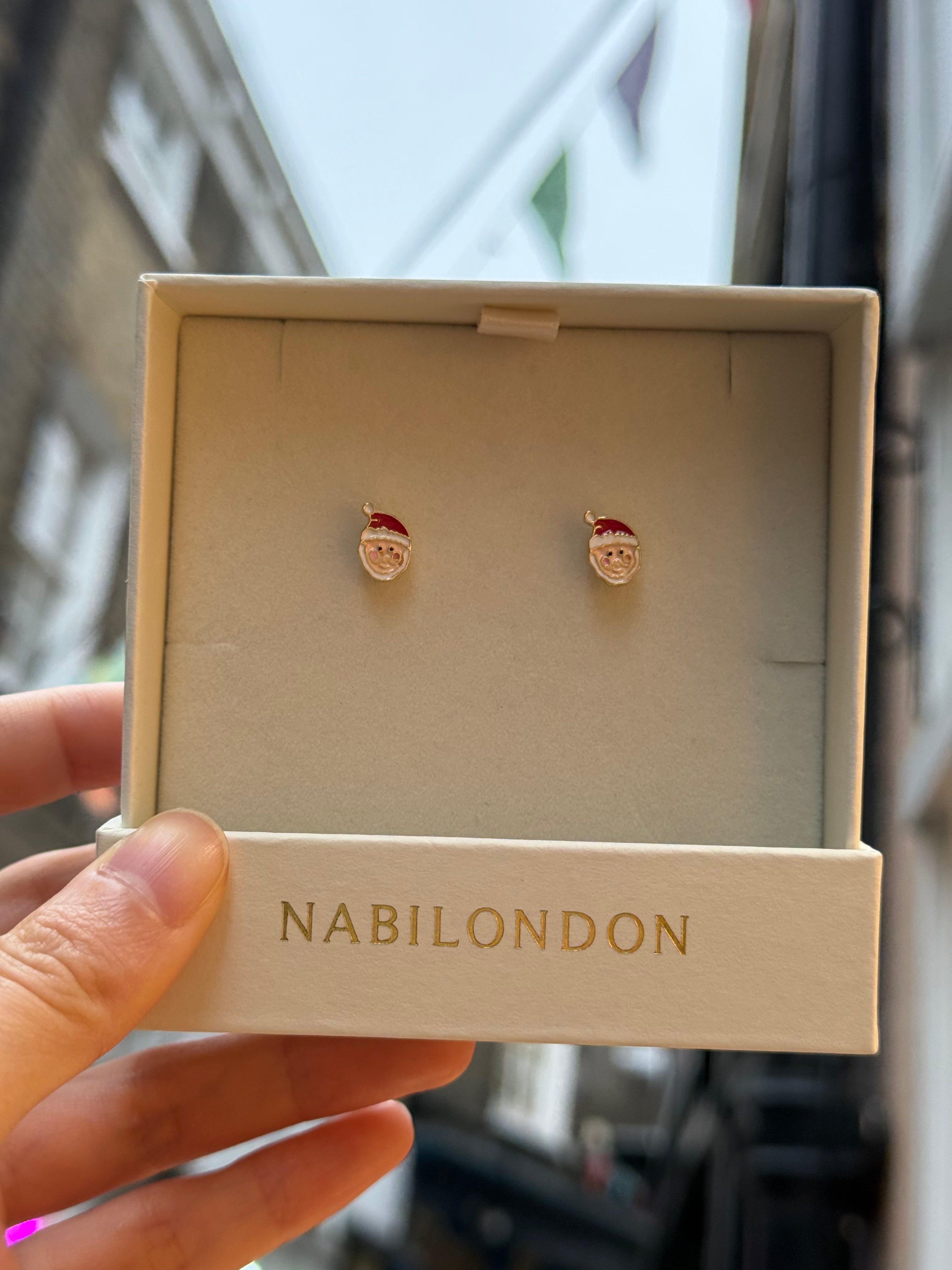 Christmas santa claus earrings