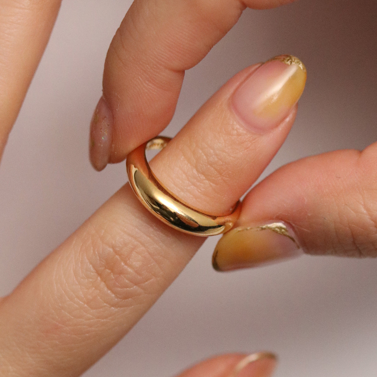 Oval Shaped Volumed Band Ring