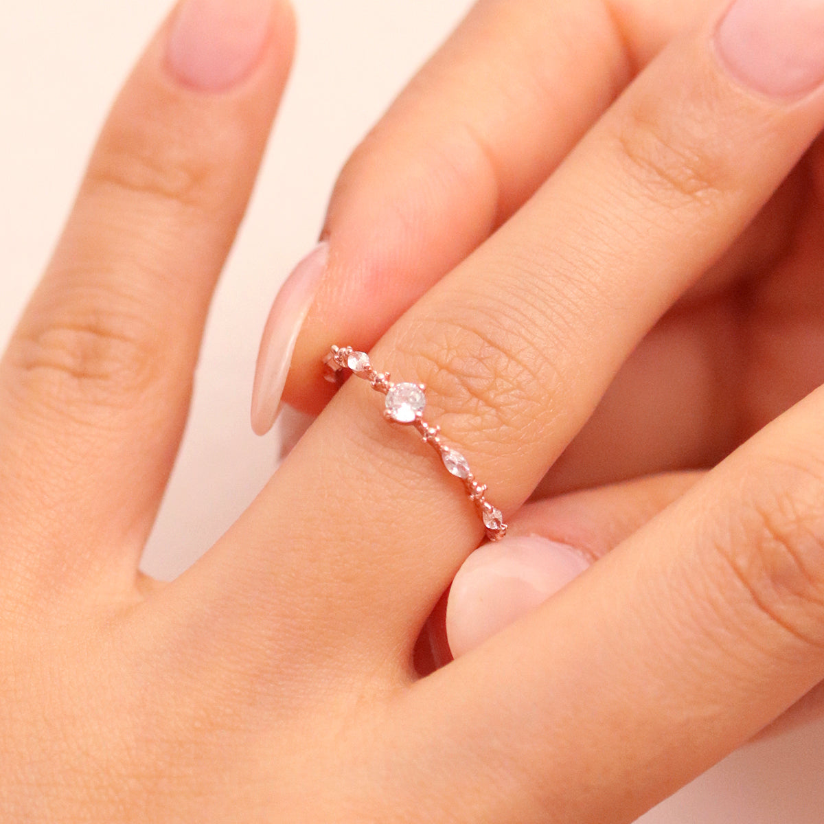 Little Cubic Ring crafted with premium materials, featuring a sleek cubic design that adds modern elegance to any outfit.