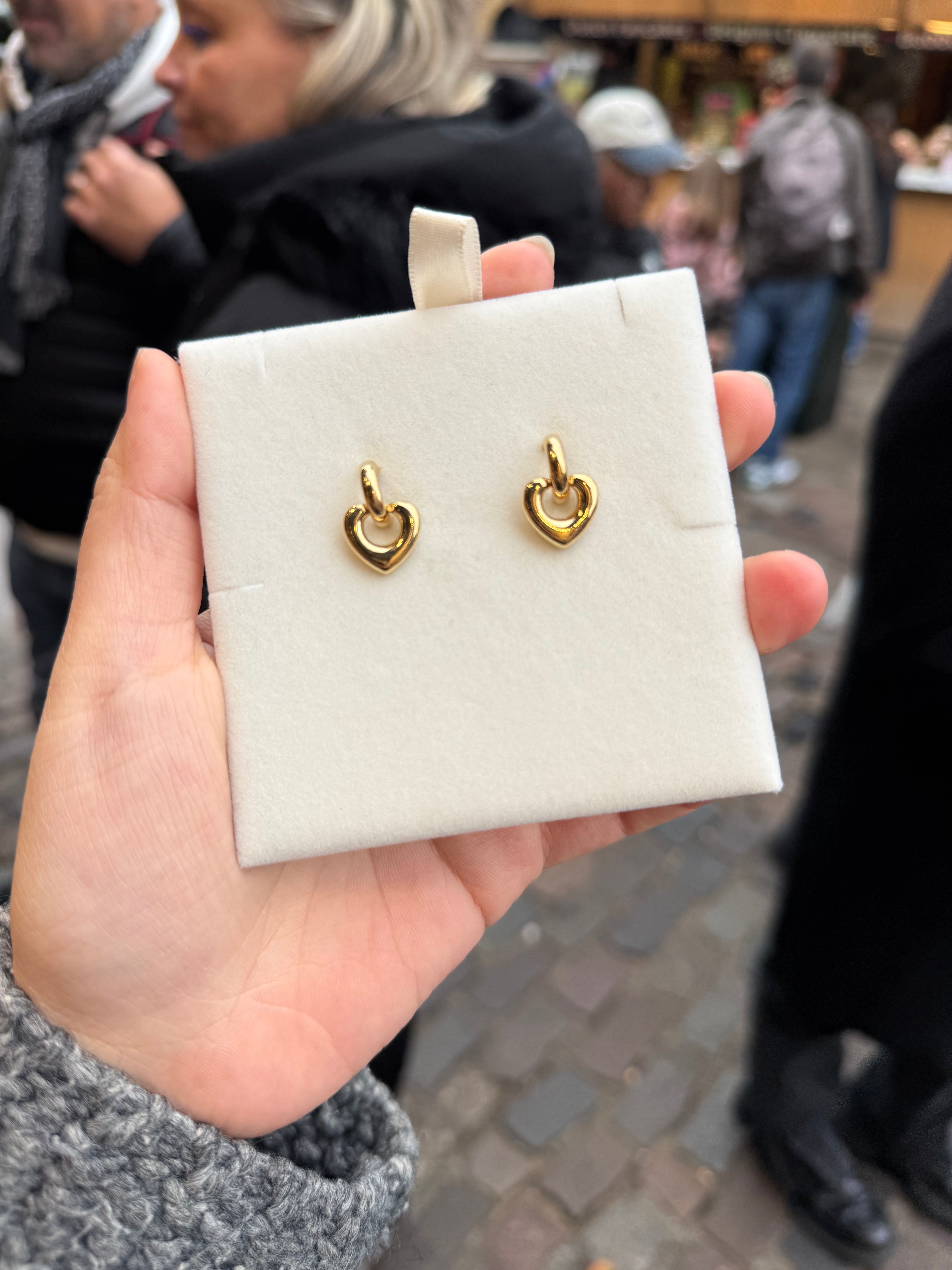 Bold heart earrings