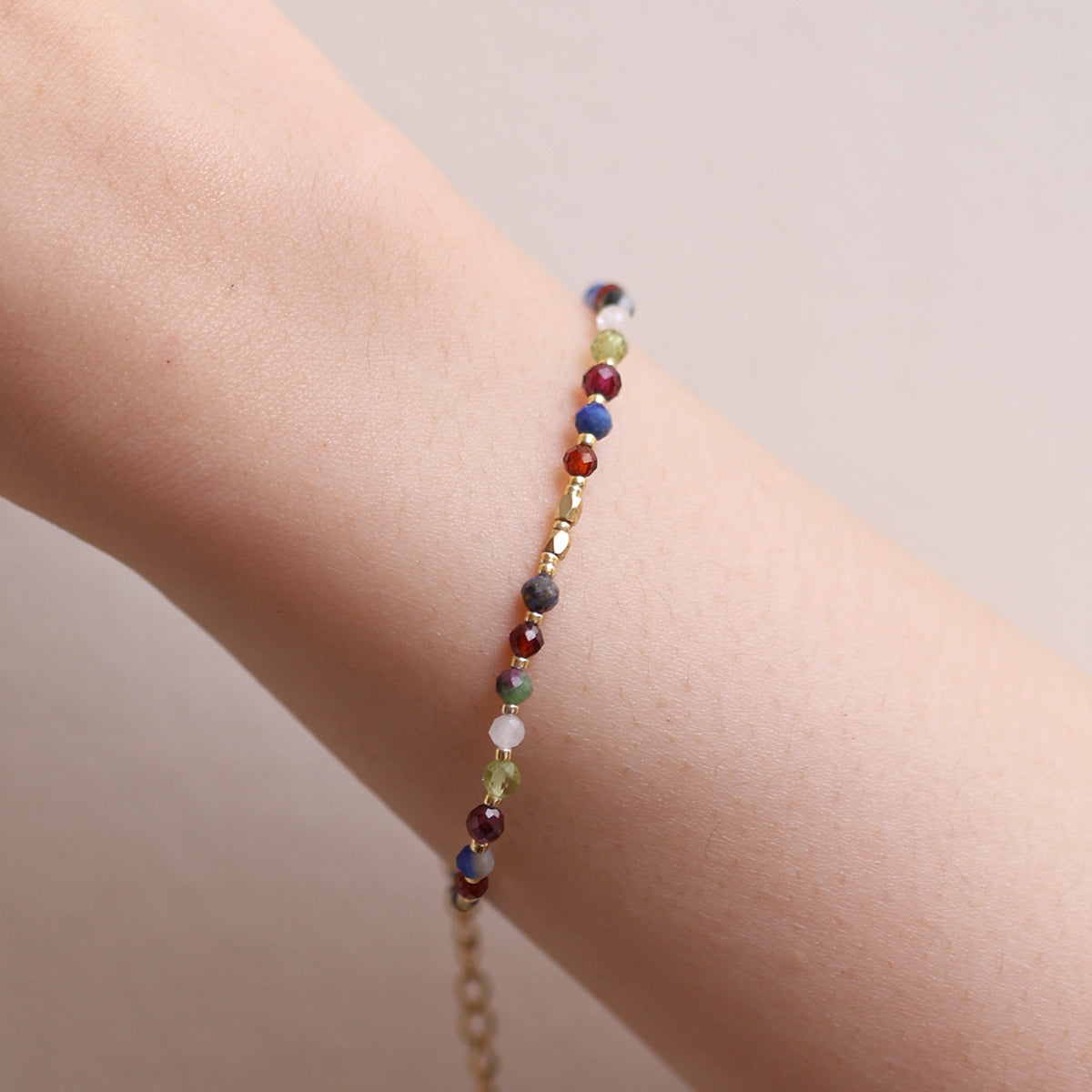 Multi gemstone beaded bracelet