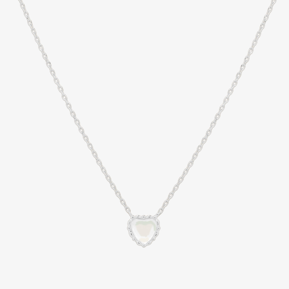 Moonstone heart necklace