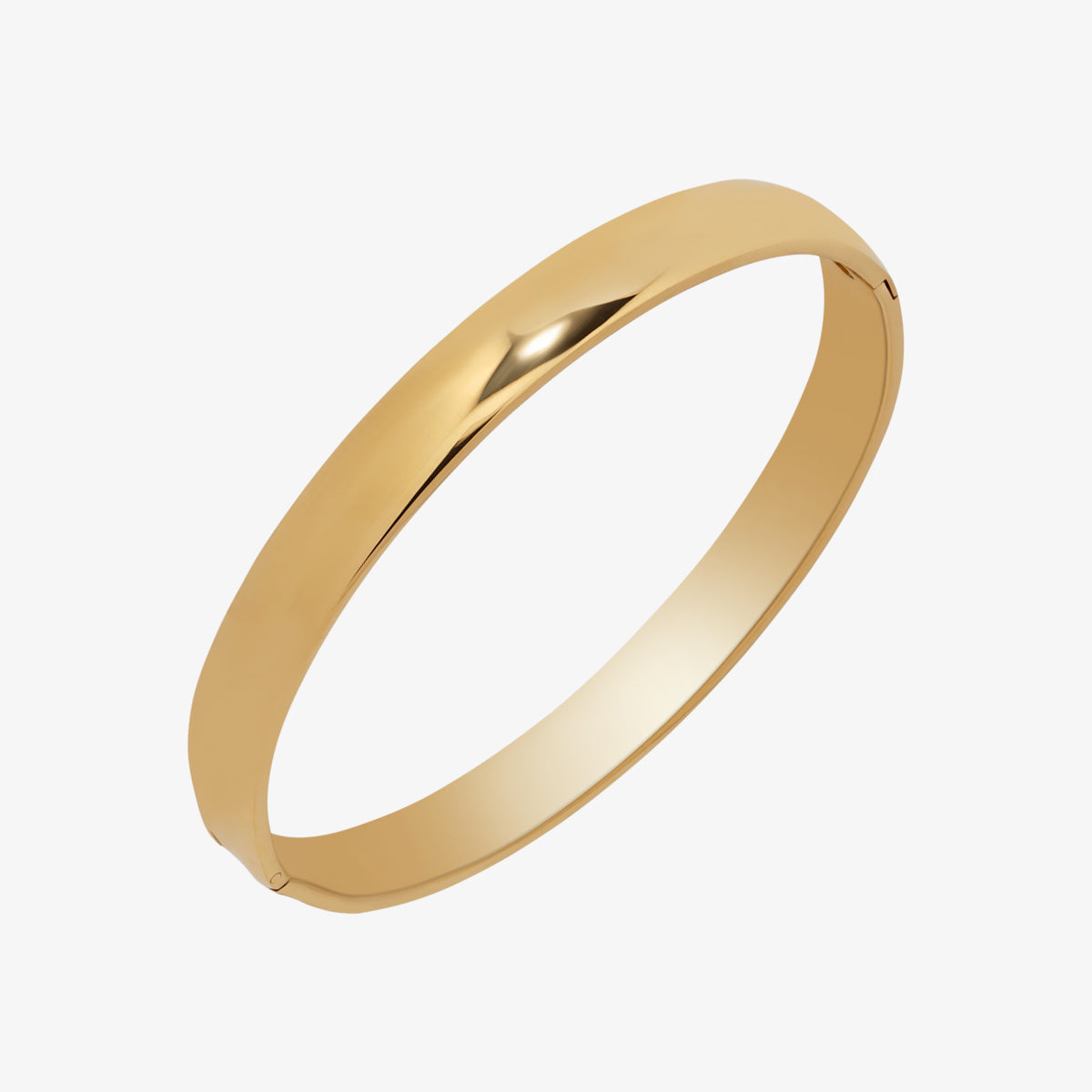 Thick Minimalist Bangle featuring clean lines and a robust profile, expertly crafted for durability and elegance—perfect for elevating both casual and formal looks.