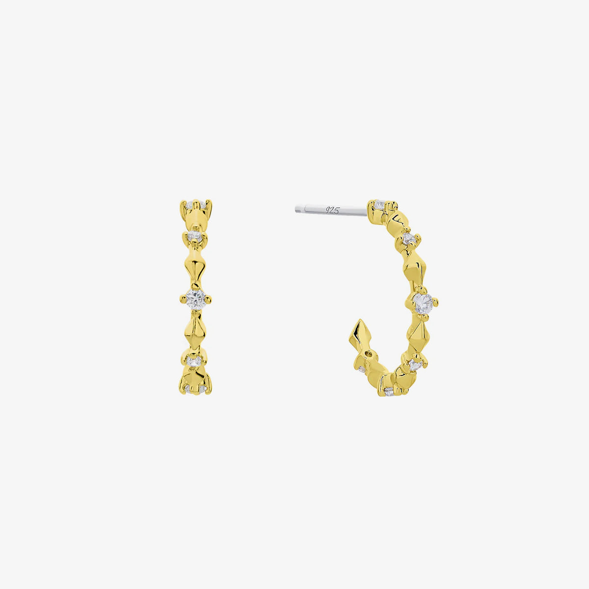 Cubic hoop earrings