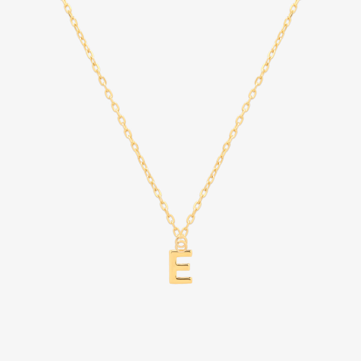 Classic initial pendant necklace featuring a polished letter charm on a delicate chain, showcasing a timeless and elegant design.