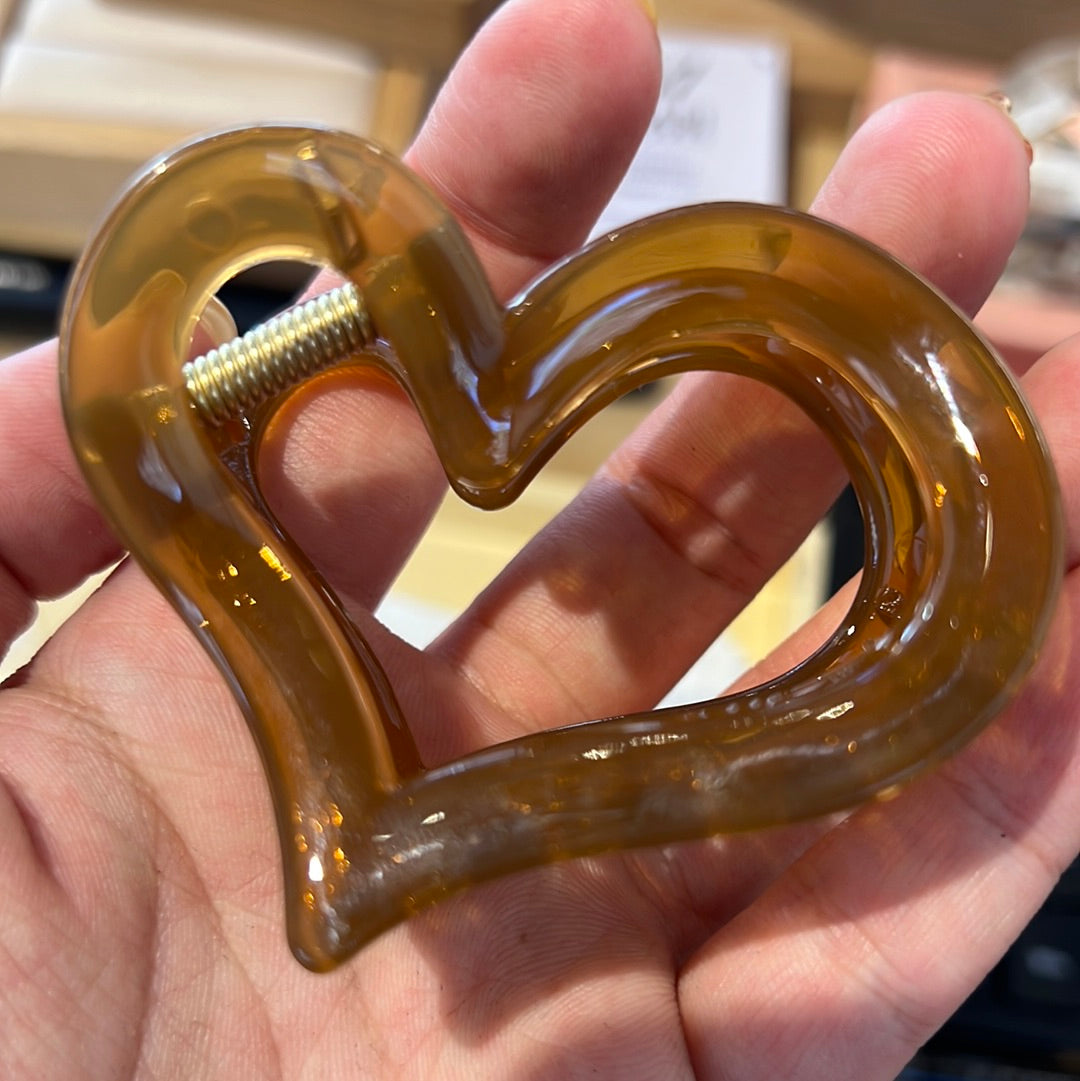 Heart hair clip h060