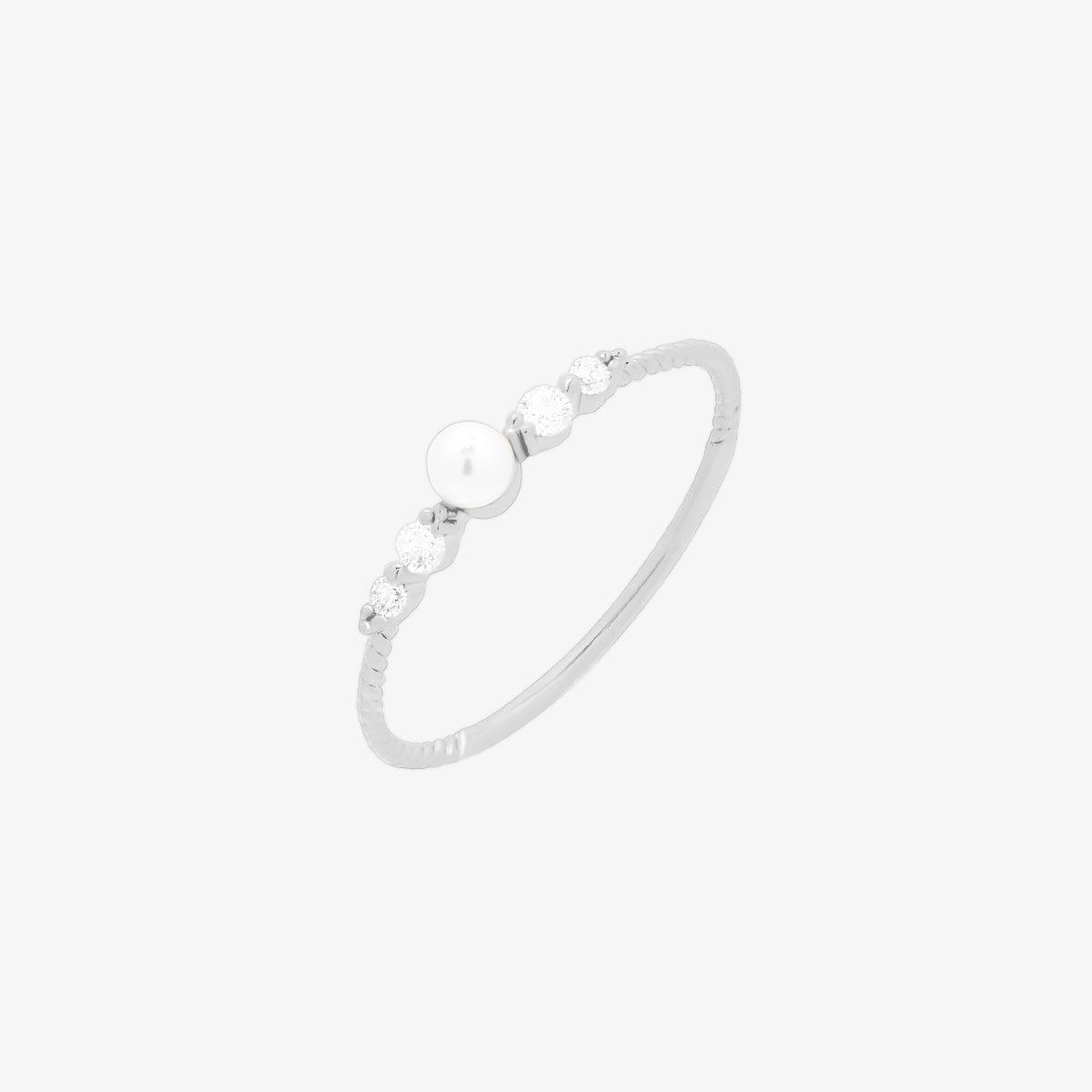 Pearl Cubic Ring featuring high-quality freshwater pearls in a unique cubic design, offering timeless elegance and sophisticated style for any occasion.