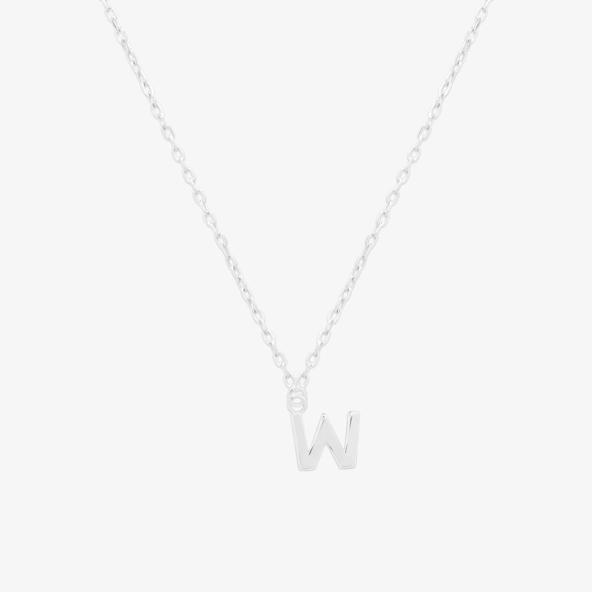 Classic initial pendant necklace featuring a polished letter charm on a delicate chain, showcasing a timeless and elegant design.