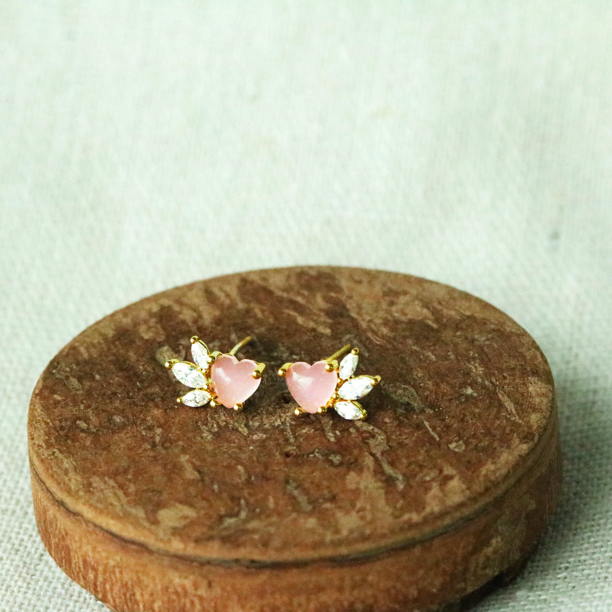 Angelic heart wing earrings - NABILONDON