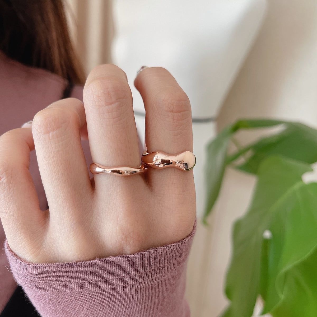 Bold wave ring