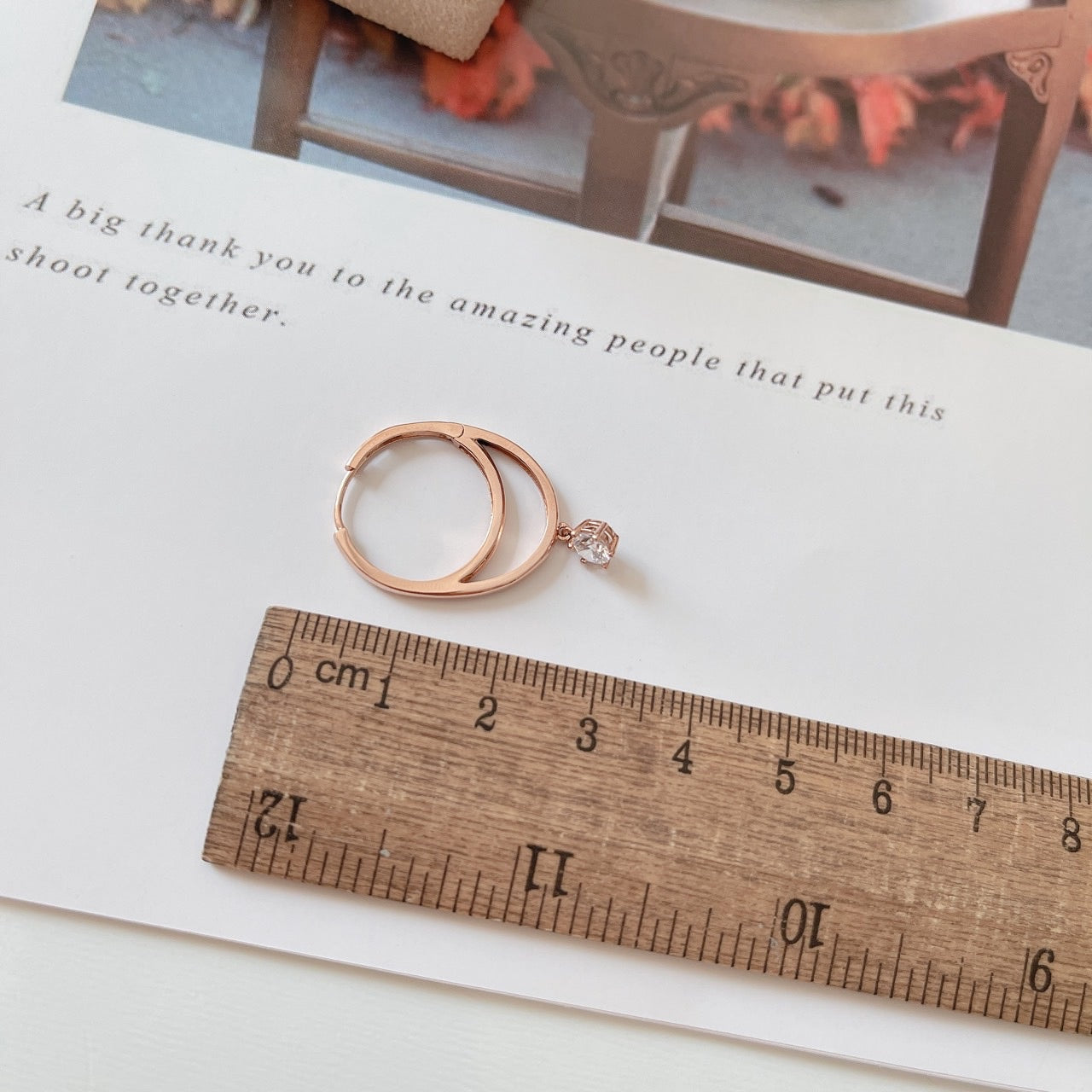 Double cubic dangle huggie earrings